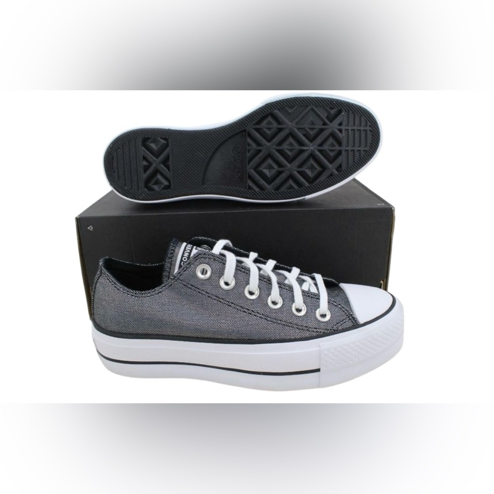 NWT IN BOX CONVERSE CHUCK TAYLOR ALL STARS METALLIC LIFT SNEAKERS SIZE 7 - Picture 5 of 14
